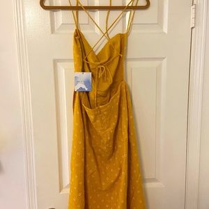Majorelle Yellow Midi Dress